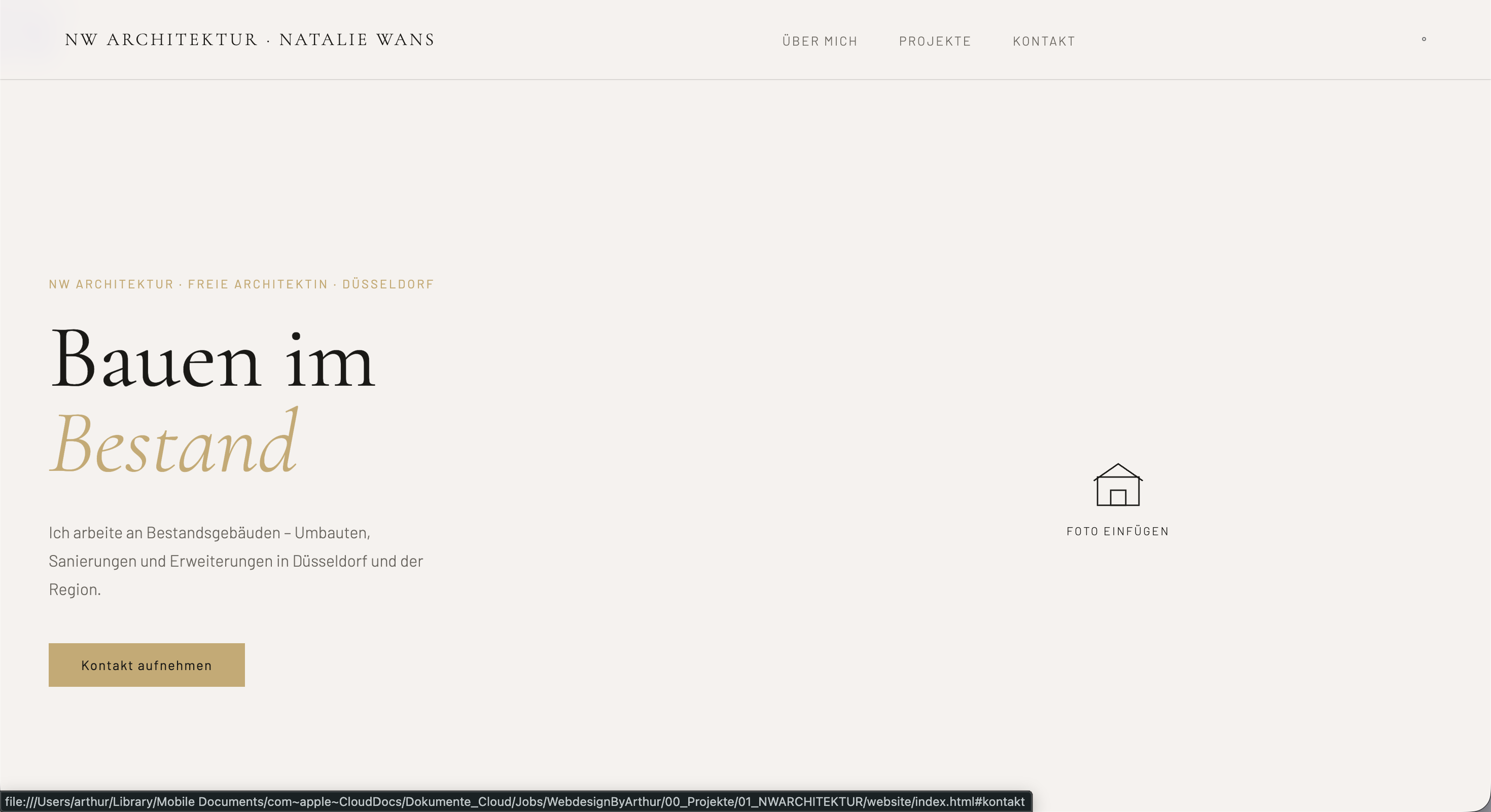 NW Architektur – Website Screenshot
